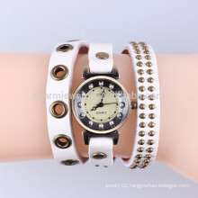 Korean foreign trade vintage leather casual watch bracelet watch fashion bracelet watch rivet wrapped brach BWL038